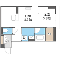 D-ROOM松香台 1LDKの間取図画像