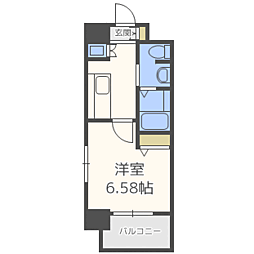 ステイツ姪浜駅前 1Kの間取図画像
