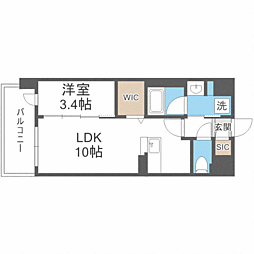 ATRIOFLATS井尻 1LDKの間取図画像