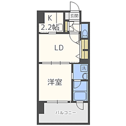 エンクレストNEO博多駅南 2Kの間取図画像