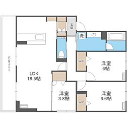 TORISIA平和 3LDKの間取図画像