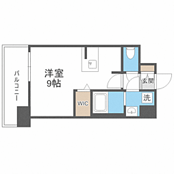 エンクレスト博多駅南FIT ワンルームの間取図画像