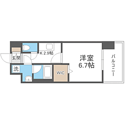 エンクレスト博多LIBERTY 1Kの間取図画像