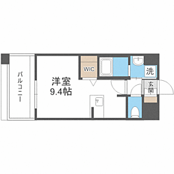 エンクレスト博多駅南GRACE ワンルームの間取図画像