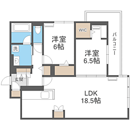 D-ROOM飯倉3丁目 2LDKの間取図画像