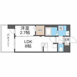 グランフォーレ千早プレミア 1LDKの間取図画像