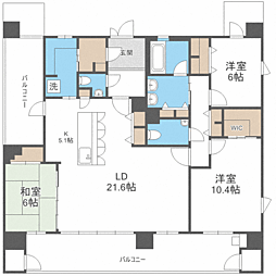サンメゾン大濠公園北 3LDKの間取図画像
