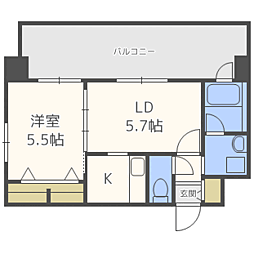 エンクレスト大手門3 2Kの間取図画像