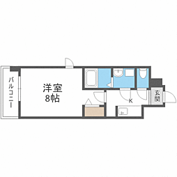 S-レジデンス大橋FLUSS 1Kの間取図画像