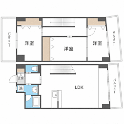 レジデンス住吉 3LDKの間取図画像