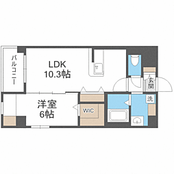 エージェ山王 1LDKの間取図画像