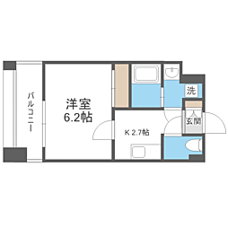 エンクレスト天神PORT 1Kの間取図画像