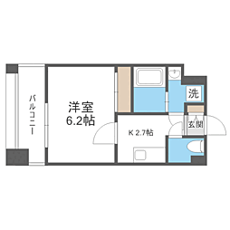 エンクレスト天神PORT 1Kの間取図画像