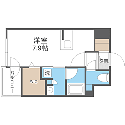 エンクレスト空港前 ワンルームの間取図画像