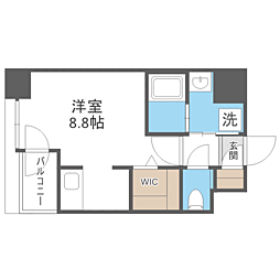 エンクレスト空港前 ワンルームの間取図画像