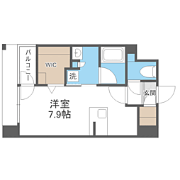 エンクレスト空港前 ワンルームの間取図画像