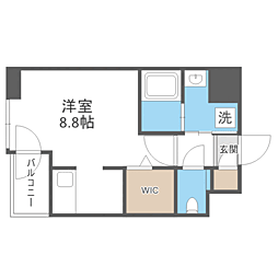 エンクレスト空港前 ワンルームの間取図画像