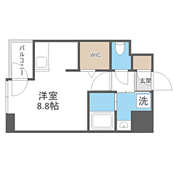 エンクレスト空港前 ワンルームの間取図画像
