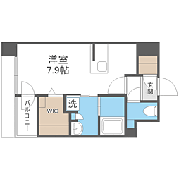 エンクレスト空港前 ワンルームの間取図画像