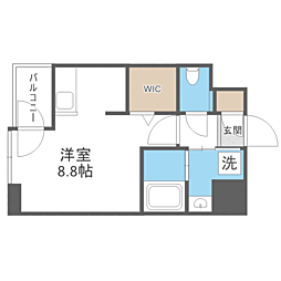 エンクレスト空港前 ワンルームの間取図画像