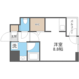エンクレスト空港前 ワンルームの間取図画像