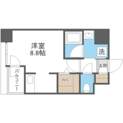 エンクレスト空港前 ワンルームの間取図画像