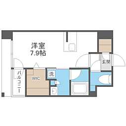 エンクレスト空港前 ワンルームの間取図画像