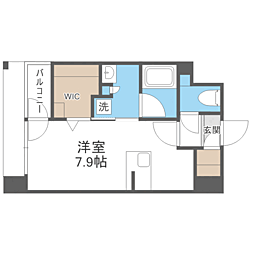 エンクレスト空港前 ワンルームの間取図画像