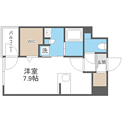 エンクレスト空港前 ワンルームの間取図画像