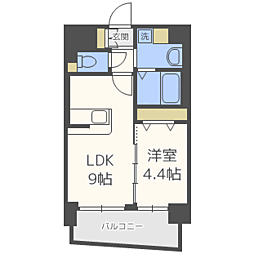 レディアントアーク薬院 1LDKの間取図画像