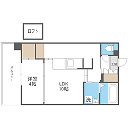 KDX清水レジデンス 1LDKの間取図画像