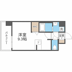 エンクレスト天神LINK ワンルームの間取図画像