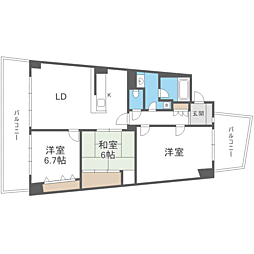 アイランドシティインフィニガーデンE棟 3LDKの間取図画像