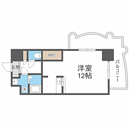 ロイヤル博多駅前 ワンルームの間取図画像