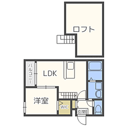 スカイステージ梅林 1LDKの間取図画像