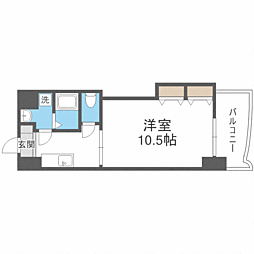 ロイヤル博多駅前 1Kの間取図画像