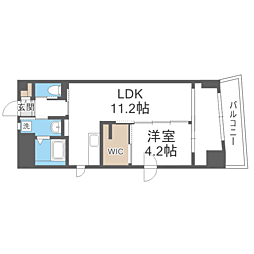 レジデンス住吉 1LDKの間取図画像