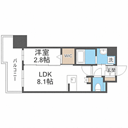 エンクレスト天神TERRACE 1LDKの間取図画像