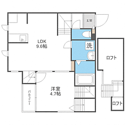 CB和白オーシャンリゾート 1LDKの間取図画像