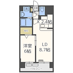 グランデスカイ空港南 1LDKの間取図画像
