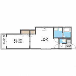 プレチサメンテ今宿駅前 1LDKの間取図画像