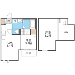 DreamStage箱崎Feliz 1LDKの間取図画像