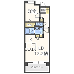 モントーレ香椎浜サーフタワーイーストウィング 1LDKの間取図画像