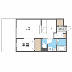 グランメゾン上牟田 1LDKの間取図画像