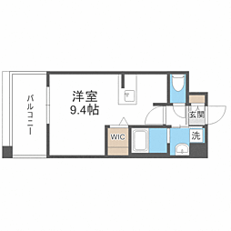 エンクレスト博多駅南GRACE ワンルームの間取図画像