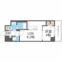グランドアセント 1LDKの間取図画像