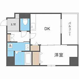 モダンパラッツォ九大医学部前 1DKの間取図画像