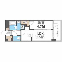 バウスステージ大濠 1LDKの間取図画像