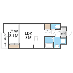 INFINITYGRANDE 1LDKの間取図画像