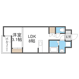 INFINITYGRANDE 1LDKの間取図画像